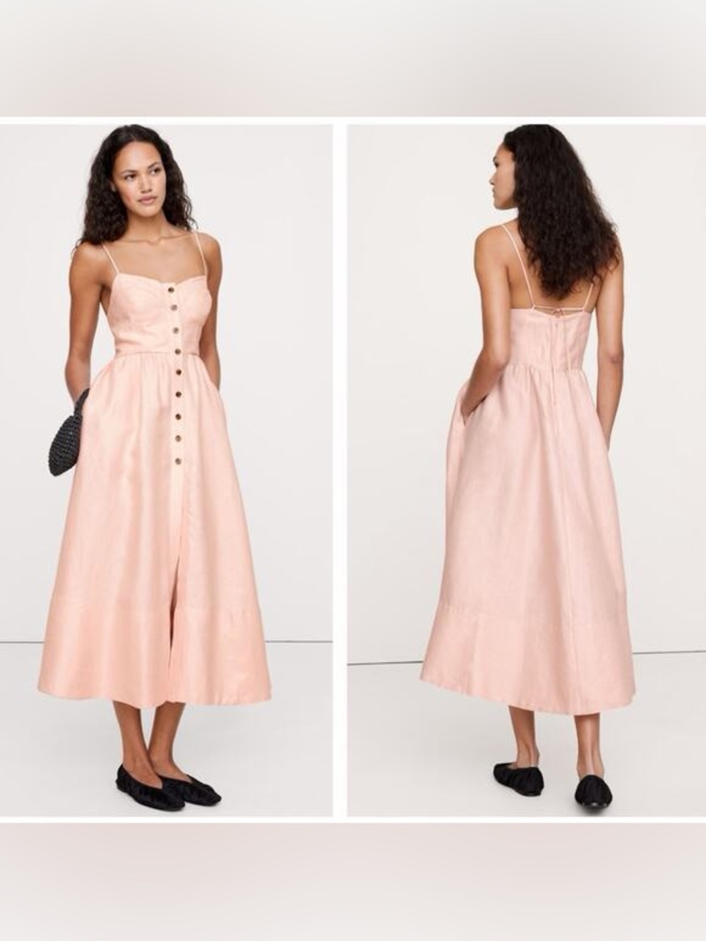 Linen Corset Maxi Dress
